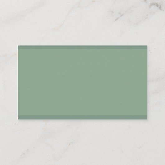 Trendy Elegant Sage Green Modern Professional Cool Visitekaartje (Achterkant)