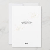 Trendy Elegant Script Happy New Year One Foto Feestdagenkaart (Achterkant)