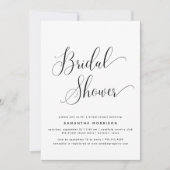 Trendy Elegant Script Zwart-wit Vrijgezellenfeest Kaart (Voorkant)