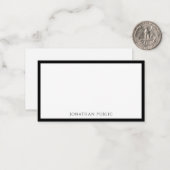 Trendy Elegant Simple Black White Sjabloon Flat (Voorkant / Achterkant in situ)