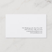 Trendy Elegant Simple Pink White Chic Unique Visitekaartje (Achterkant)