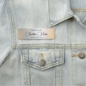 Trendy Elegant Sjabloon Handgeschreven Tekst Silve Naamplaatje (In situ)