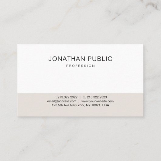 Trendy Elegant Slank Grafisch Design Gewoon Modern Visitekaartje (Achterkant)