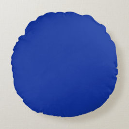 Trendy Elegant Solid Royal Blue Rond Kussen