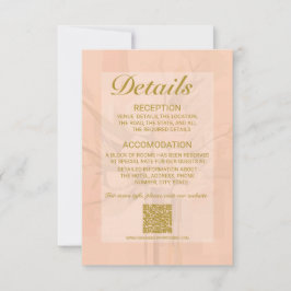 Trendy Elegant Wedding Details Behuizing Kaart