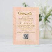 Trendy Elegant Wedding Details Behuizing Kaart (Staand voorkant)