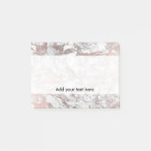 Trendy elegant white faux roos gold modern marmer post-it® notes (Voorkant)