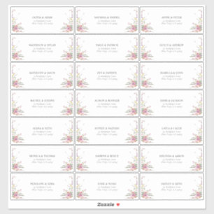 Trendy Elegant Wildflower Floral Guest Address Sticker