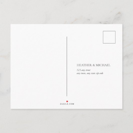 Trendy Elegant Wildflower Floral Wedding RSVP Uitnodiging Briefkaart (Achterkant)