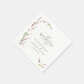 Trendy Elegant Wildflower Floral Wedding Servet (Hoek)