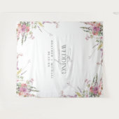 Trendy Elegant Wildflower Floral Wedding Wandkleed (Voorkant (horizontaal))