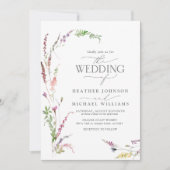 Trendy Elegant Wildflower Waterverf Kaart (Voorkant)