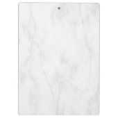 Trendy Elegant Wit Marmer Modern Sjabloon Cool Klembord (Achterkant)