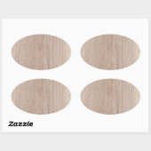 Trendy Elegant Wood Board Look Blank Sjabloon Ovale Sticker (Vel)