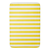 Trendy Elegant Yellow White Stripes Modern Badmat (Voorkant Verticaal)