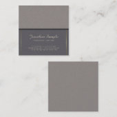 Trendy Elegant Zakenman Elite Plain Luxe Vierkante Visitekaartje (Voorkant / Achterkant)