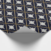 Trendy Elegant Zwart Goud en Wit Luxe Cadeaupapier (Hoek)