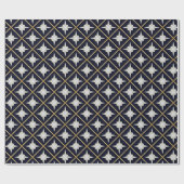 Trendy Elegant Zwart Goud en Wit Luxe Cadeaupapier (Vlak)