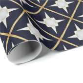 Trendy Elegant Zwart Goud en Wit Luxe Cadeaupapier (Rol Hoek)