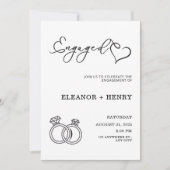 Trendy Elegant zwart-wit minimalist Kaart (Voorkant)