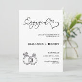 Trendy Elegant zwart-wit minimalist Kaart (Staand voorkant)