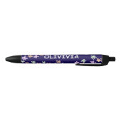 TRENDY Elegante Blauwe Bloem PATROON Pen (Bodem)