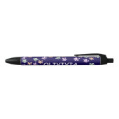 TRENDY Elegante Blauwe Bloem PATROON Pen (Bovenkant)