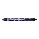 TRENDY Elegante Blauwe Bloem PATROON Pen (Achterkant)