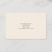 Trendy elegante effen eenvoudige minimalistische w visitekaartje (Achterkant)