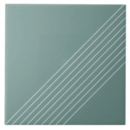Trendy Elegante Geometrische Chic Op Saliegroen Tegeltje