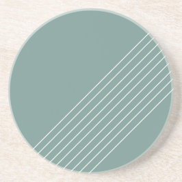 Trendy Elegante Geometrische Chic Op Saliegroen Zandsteen Onderzetter