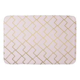 Trendy Elegante Geometrische Gouden Blush Badmat