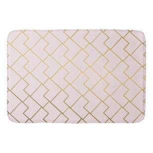 Trendy Elegante Geometrische Gouden Blush Badmat
