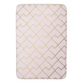Trendy Elegante Geometrische Gouden Blush Badmat (Voorkant Verticaal)