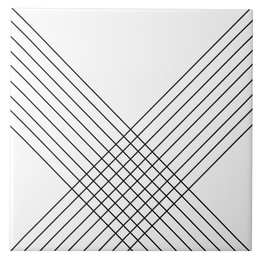 Trendy Elegante Geometrische Vorm Op Wit Tegeltje (Voorkant)