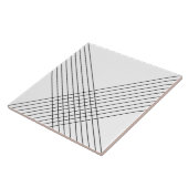 Trendy Elegante Geometrische Vorm Op Wit Tegeltje (Zijkant)