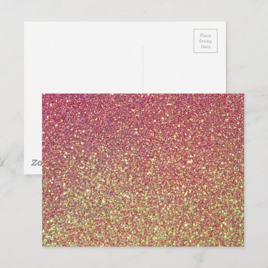 Trendy Elegante Glitter Briefkaart (Voorkant / Achterkant)