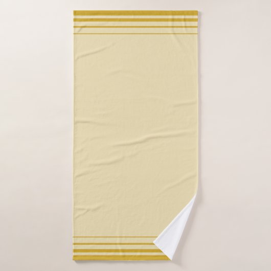 Trendy Elegante Gouden Lijnen op Champagne Beige Badhanddoek (Badhanddoek)