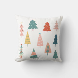 Trendy Elegante Groene Kerstbomen Vakantie Kussen