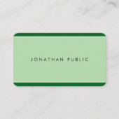 Trendy Elegante Groene Professionele Aangepaste Lu Visitekaartje (Voorkant)