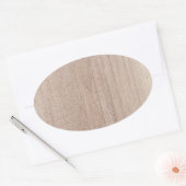 Trendy Elegante Houten Bord Uitzicht Lege Sjabloon Ovale Sticker (Envelop)