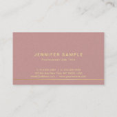 Trendy Elegante Kleur Moderne Minimalistische Luxe Visitekaartje (Achterkant)