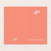 Trendy Elegante Kleuren Monogram Sjabloon Modern Visitekaartje (Buitenkant ongevouwen)