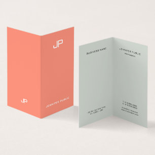 Trendy Elegante Kleuren Monogram Sjabloon Modern Visitekaartje
