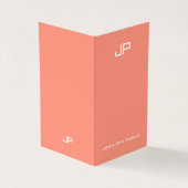 Trendy Elegante Kleuren Monogram Sjabloon Modern Visitekaartje (Buitenkant)