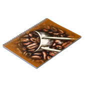 Trendy Elegante koffiebonen Modern Design Cool Notitieboek (Linkerzijde)
