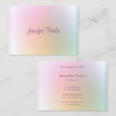 Trendy Elegante Moderne Kleurrijke Sjabloon Script Visitekaartje (Voorkant / Achterkant)