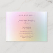 Trendy Elegante Moderne Kleurrijke Sjabloon Script Visitekaartje (Achterkant)