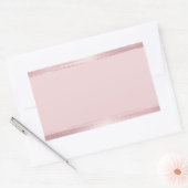 Trendy Elegante Moderne Roze Gouden Blanco Sjabloo Rechthoekige Sticker (Envelop)