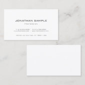 Trendy Elegante Moderne Vlakte van het Ontwerp Visitekaartje (Voorkant / Achterkant)